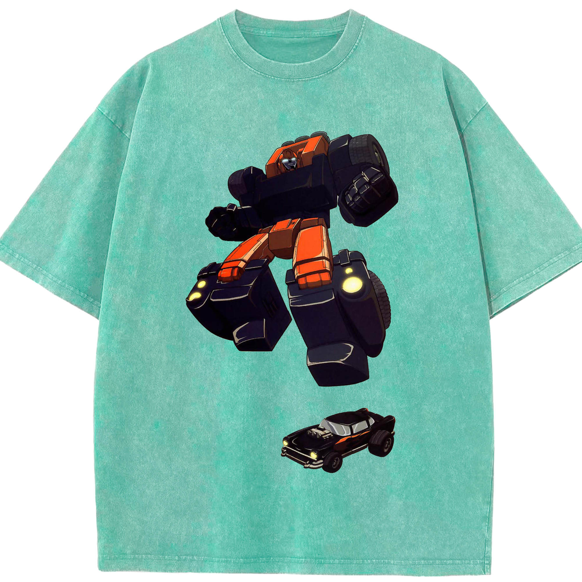 （画像用）  綿100% ヴィンテージ風 半袖Tシャツ（フロントプリント）